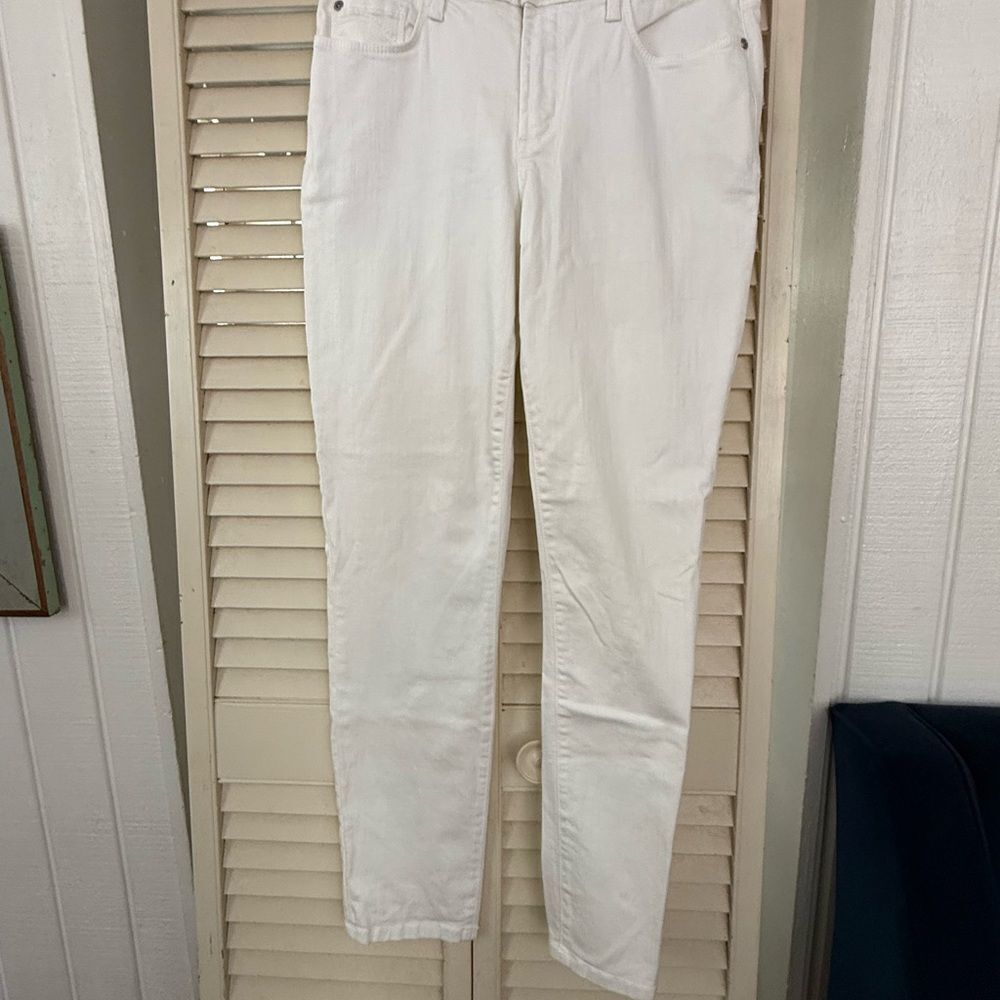 NYDJ Alina Ankle White Straight Leg Jeans